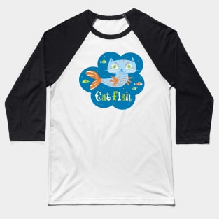 Cat Fish Baseball T-Shirt